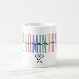 Färgglad Badminton-Mamma  Kaffemugg