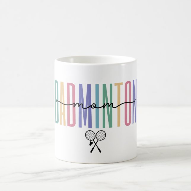 Färgglad Badminton-Mamma  Kaffemugg (Center)