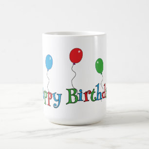 Färgglad ballonggala födelsedagsmugg kaffemugg