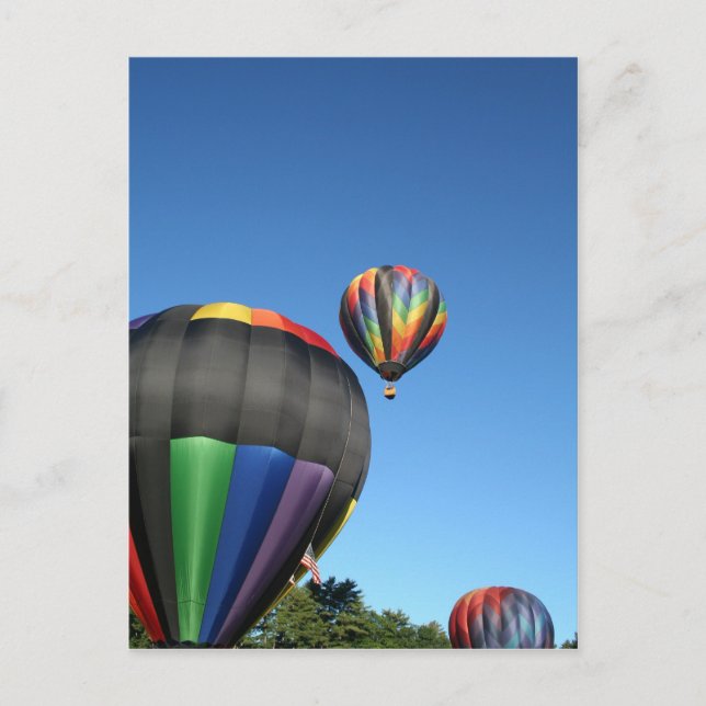 Färgglad ballonguppskjutning! vykort (Framsida)