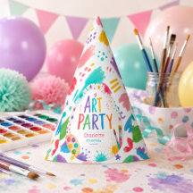 Färgglad Barn Konst Fest 6-årsdag Målar