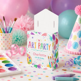 Färgglad Barn Konst Fest 6-årsdag Målar Presentaskar