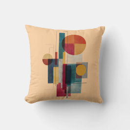 Färgglad Bauhaus Geometrisk Abstrakt Kuddslip Kudde