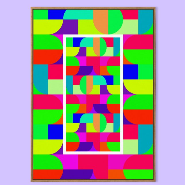 Färgglad Bauhaus stil väggkonsttryck Poster (Skapare uppladdad)