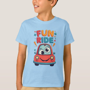 🌈 Färgglad Bil För Små Vägentusiaster 🚙 T Shirt