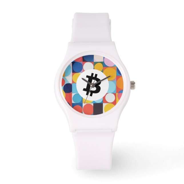 Färgglad Bitcoin Armbandsur (Framsida)