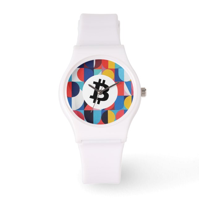 Färgglad Bitcoin Armbandsur (Framsida)