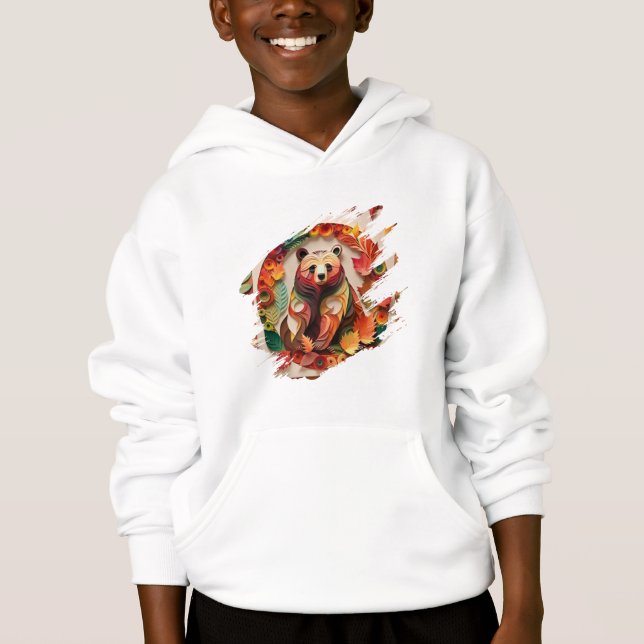 färgglad björn T-shirt (Framsida)