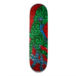 Färgglad bläckfisk inspirerat skridskodäck mini skateboard bräda 18,5 cm