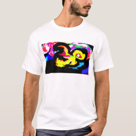 Färgglad bläckfisk våg t shirt