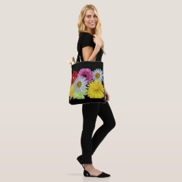 Färgglad blandad blomsterbukett Totebag Tygkasse