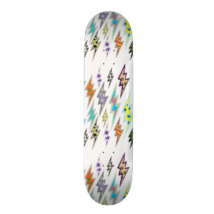 Färgglad blixt kasta i sig old school skateboard bräda 21,6 cm
