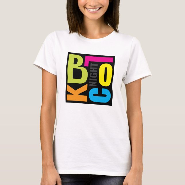 Färgglad Blockfest Fram- & Baksida  T Shirt (Framsida)
