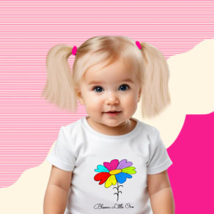 Färgglad blomma t shirt