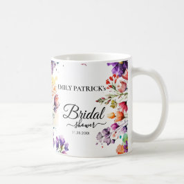 Färgglad Blommig Bröllopsdusch Kaffemugg
