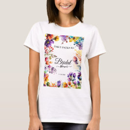 Färgglad Blommig Bröllopsdusch T Shirt