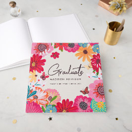Färgglad Blommig Examenfest Gästböcker