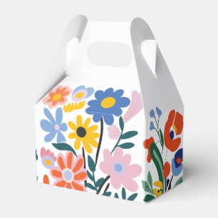 Färgglad Blommig Förmånslåda: Vackra Buketter Presentaskar
