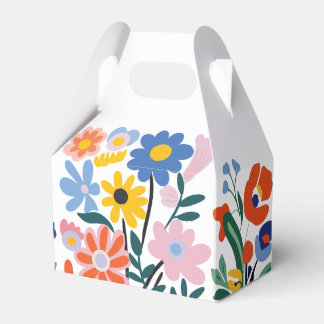 Färgglad Blommig Förmånslåda: Vackra Buketter Presentaskar
