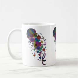 Färgglad Blommig Manet Mandala Mugg