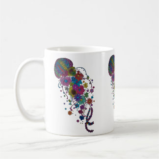 Färgglad Blommig Manet Mandala Mugg