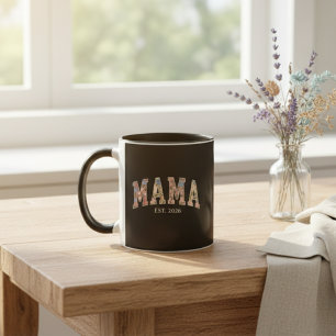 Färgglad blomster-mamma universitetsklubb moderska mugg