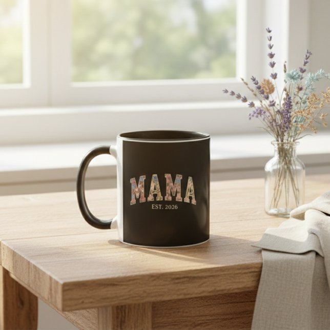 Färgglad blomster-mamma universitetsklubb moderska mugg (Skapare uppladdad)