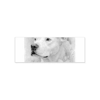 Färgglad Blomster Pit Bull Självfärgande Stämpel