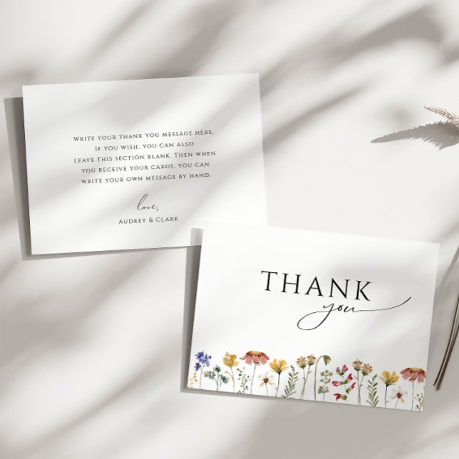 Färgglad Blomsteräng Baby Shower Tack Kort (Skapare uppladdad)