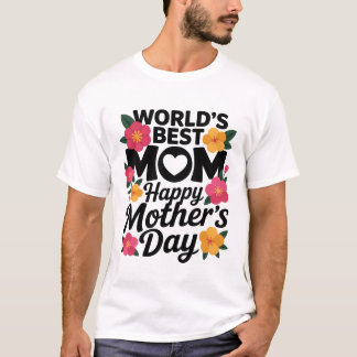 Färgglad blomsterhörnram på svart bakgrund t shirt