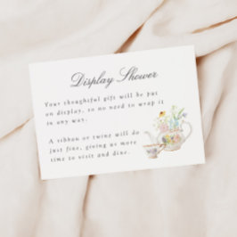 Färgglad blomsterinspirerad bröllopste-fest tilläggskort