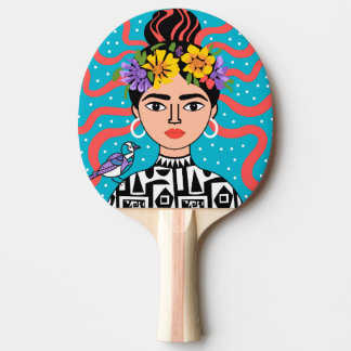Färgglad Boho Mexikansk Folklig Konst Paddle Pingisracket