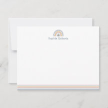 Färgglad Boho-regnbågslinje Barn skrivmaterial