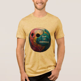 Färgglad bowlingklot avbildande amerikanska golfen t shirt