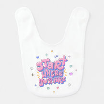 Färgglad Bubbelbokstavs Citat Babyhalsduk