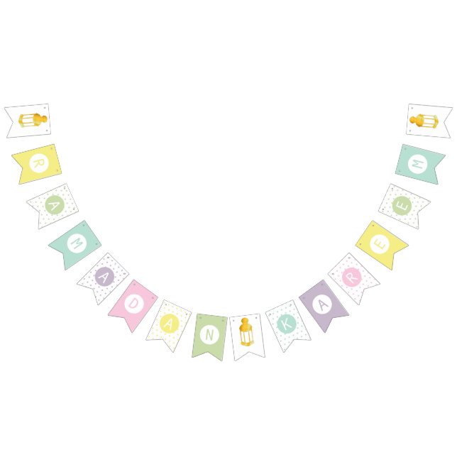FÄRGGLAD BUNTING V2 FÖR RAMADAN KAREEM VIMPLAR (Alla)