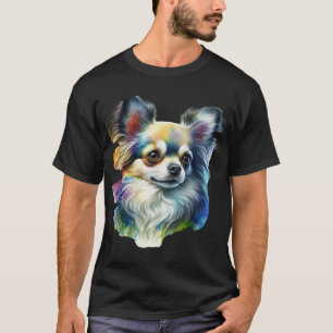 Färgglad Chihuahua-porträtt T Shirt