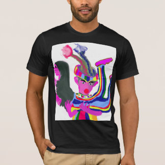Färgglad Cirkusclown och Vacker Utövare T Shirt