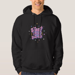 Färgglad Citat i Bubbelbokstäver Hoodie