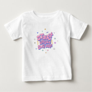 Färgglad Citat i Bubbelbokstäver T Shirt