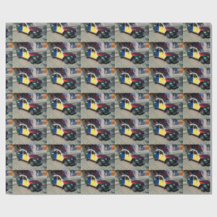 Färgglad Citroen 2 CV Presentpapper