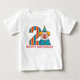 Färgglad Clown Med Regnbågsnummer T Shirt