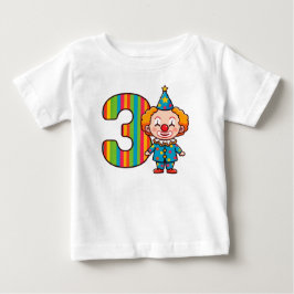 Färgglad Clown Med Regnbågsnummer T Shirt