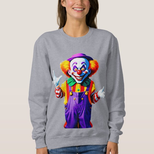 Färgglad clownkaraktär i ljust kostym t shirt (Framsida)