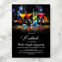 Färgglad Cocktail Förlovningsfest