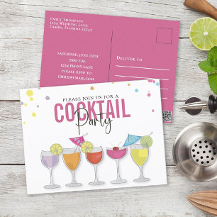 Färgglad Cocktailparty Anpassad Inbjudan