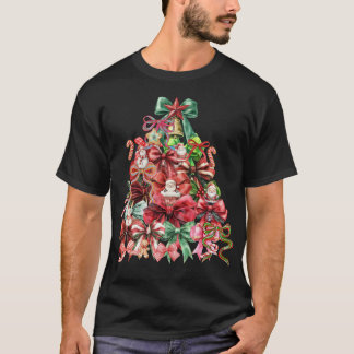 Färgglad Coquette Julgran Preppy Rosa T Shirt