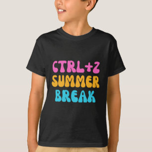 Färgglad ctrl+z sommarlov - tillbaka till skolan t shirt