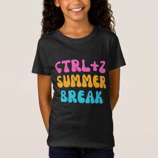 Färgglad ctrl+z sommarlov - tillbaka till skolan t shirt