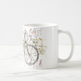 Färgglad cykelteckning kaffemugg